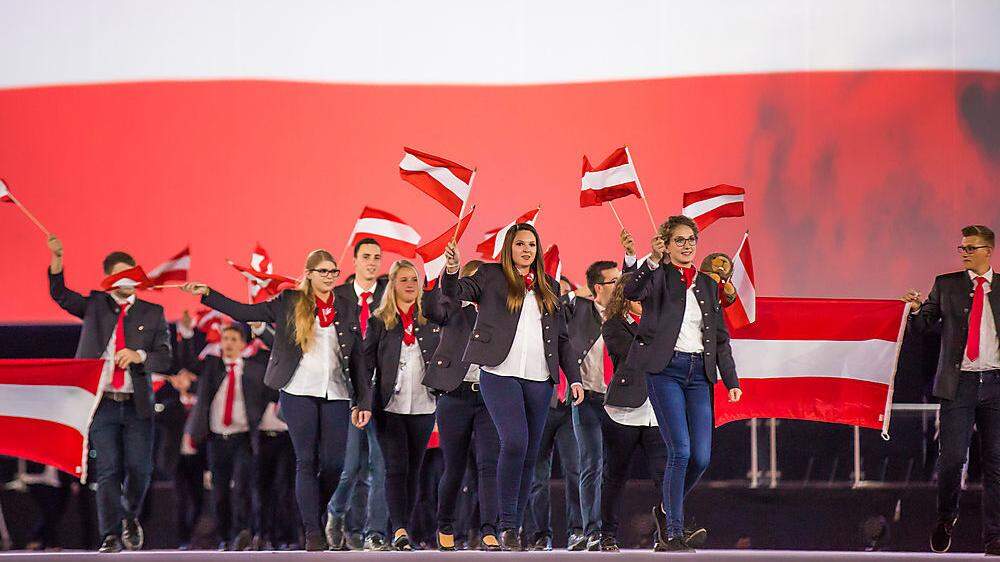 Team Österreich bei der Eröffnungsfeier