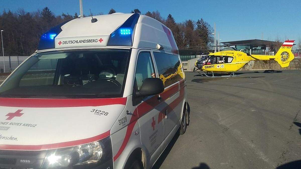 Am Bahnhof Wettmannstätten wurde der Patient übergeben