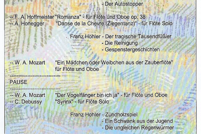 Das Musikprogramm im Bild.