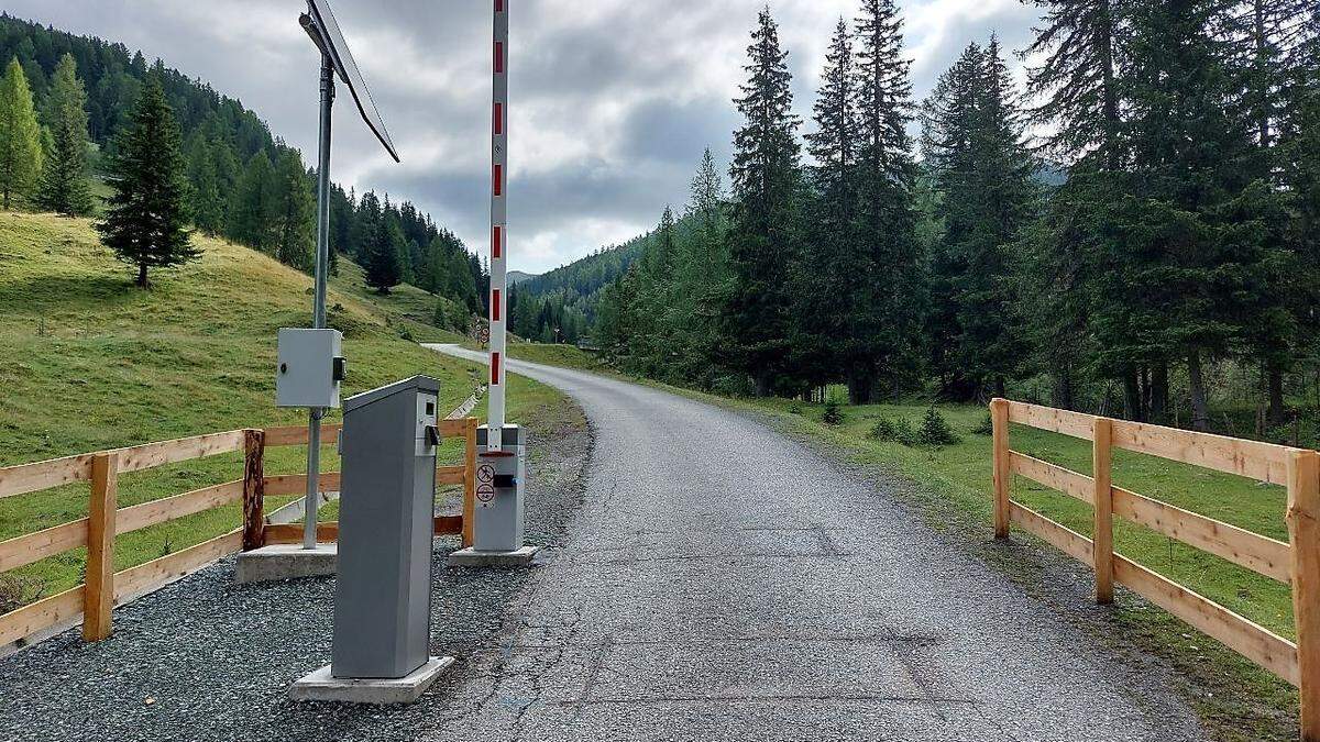 Am Ende des Leobengraben ist die Straße abgeschrankt