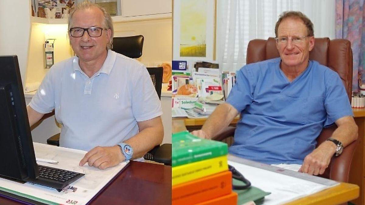 Die Ärzte Franz Reischenbacher (rechts) und Günther Hirschberger finden einiges, was man am neuen System verbessern müsste