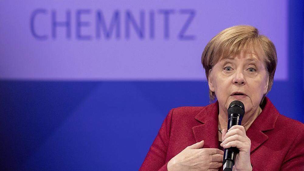 Angela Merkel am &quot;Tag der Toleranz&quot; im Gespräch mit Bürgern in Chemnitz