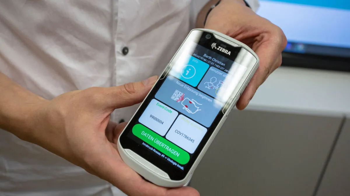 Einer der mobilen Computer mit dem System der ilvi GmbH (Daten sind Musterdaten), die nun insolvent ist