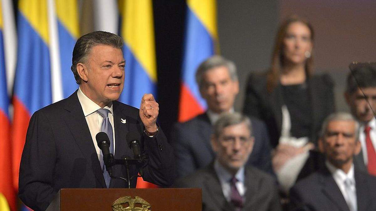 Juan Manuel Santos wurde für seine Friedenbemühungen mit dem Nobelpreis ausgezeichnet.