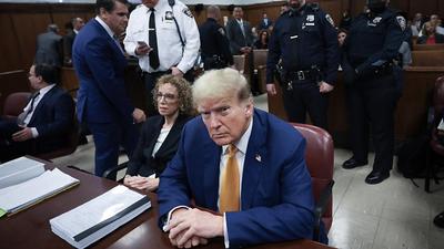 Donald Trump beim Prozess 