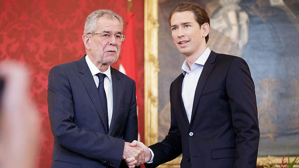 Van der Bellen mit Kurz in der Hofburg