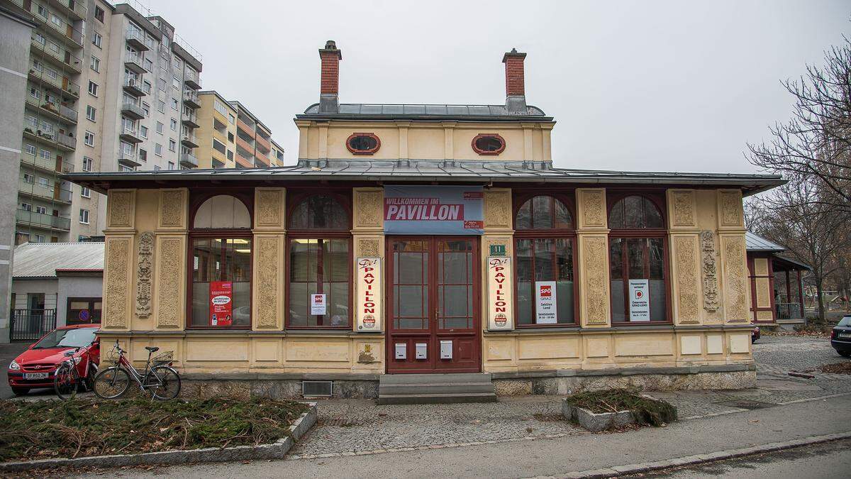 Der Pavillon im Volksgarten ist Sitz der Sektion Mur, der &quot;roten Denkwertksatt&quot;