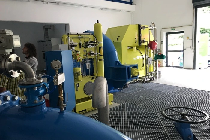 So sieht das Innenleben des neuen Kleinwasser-Kraftwerks aus.