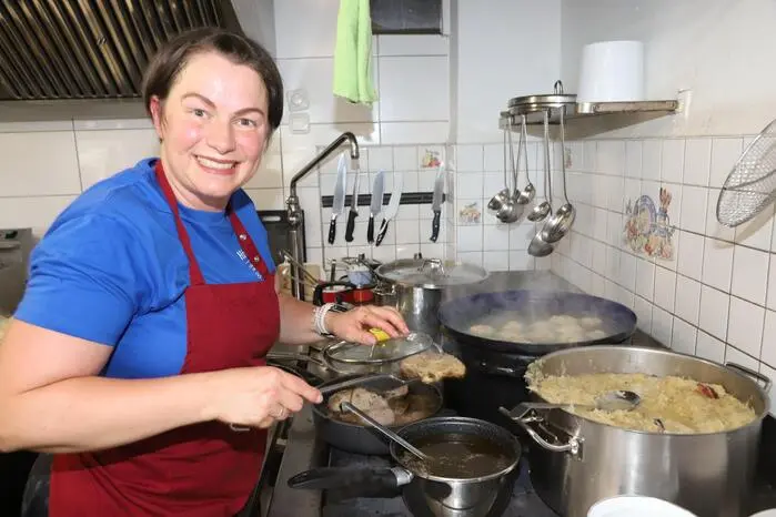 Victoria  Stubinger und ihr Team war für das gesamte Kulinarische für die Gäste zuständig.