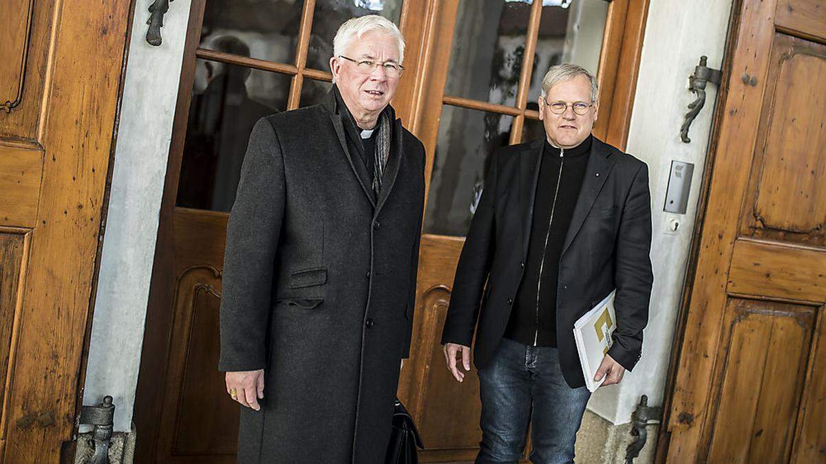 Erzbischof Lackner, Kanzler Ibounig (zum Beginn der Visitation im Jänner)