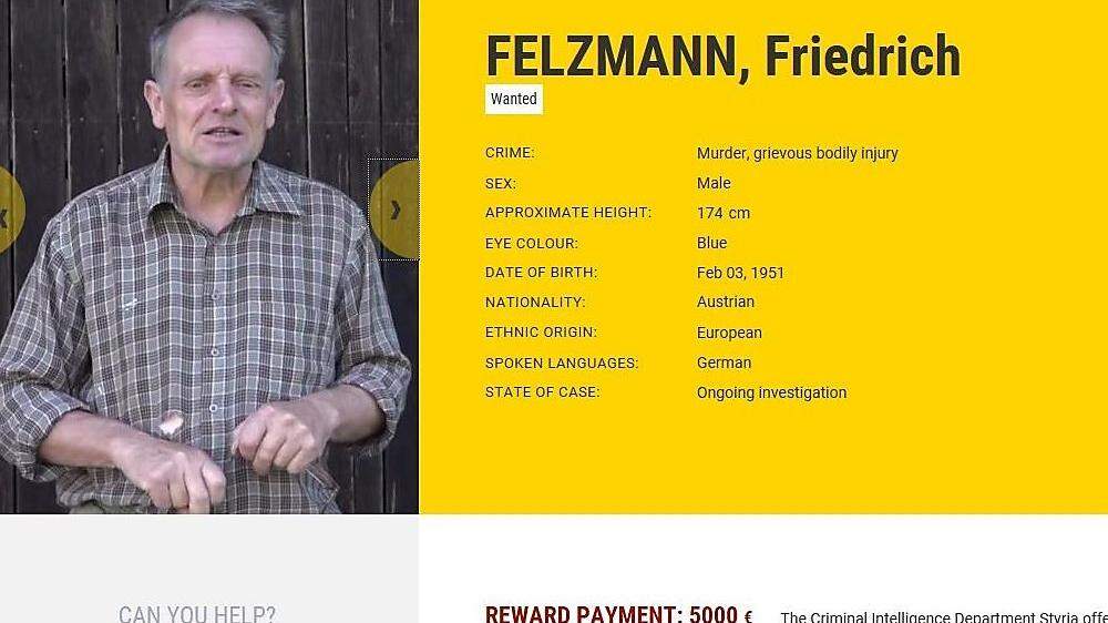 Friedrich Felzmann gehört zu den meistgesuchten Verdächtigen in Europa