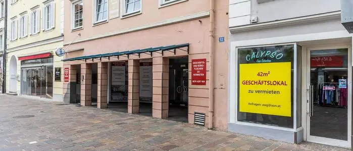 Gleich mehrere Geschäfte nebeneinander sind von Leerständen betroffen