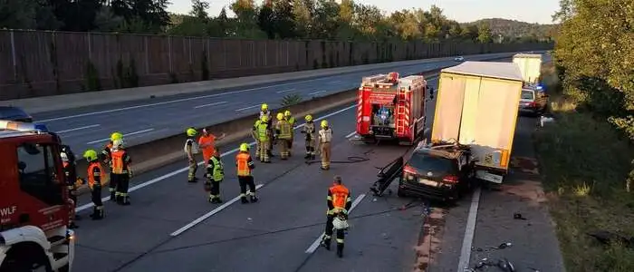 Die Unfallstelle auf der Südautobahn