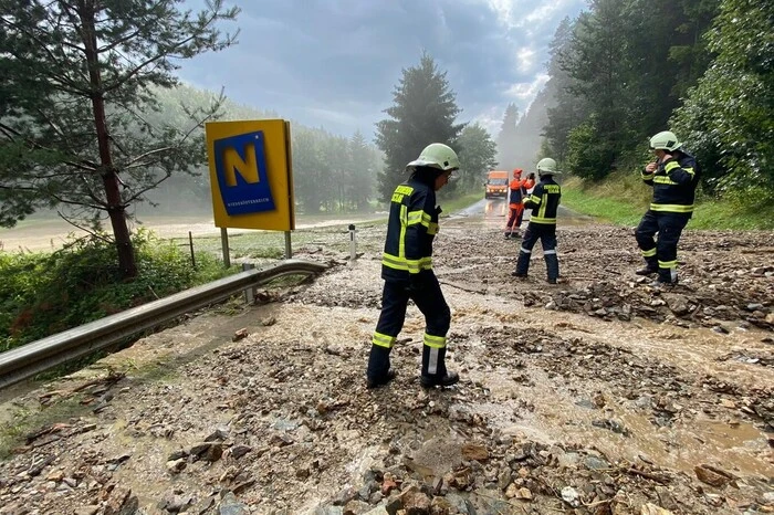 Die Einsätze waren direkt im Grenzgebiet zwischen der Steiermark und Niederösterreich - hier im Bild: Schäffern