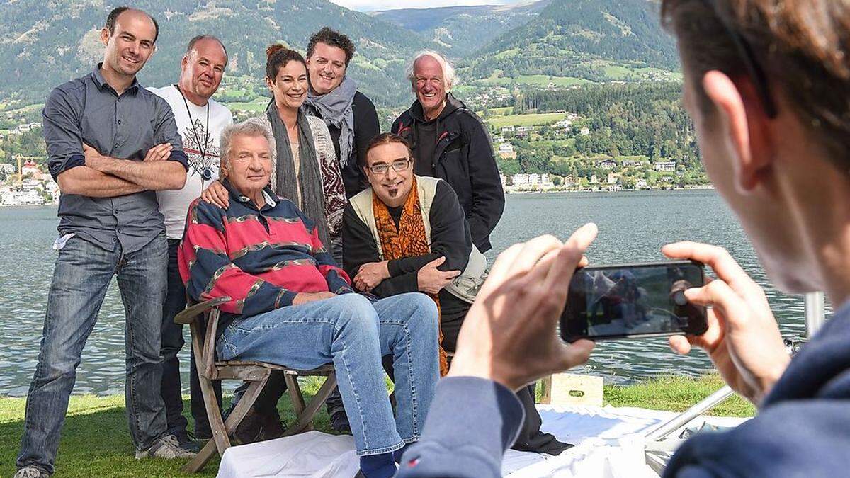 Das Filmteam am Ufer des Millstätter Sees