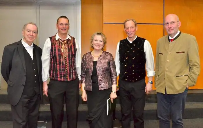 Freuten sich über den Erfolg (von links): Hans Mosser, Klaus Krieber, Bernarda Fink, Franz Mörtl und Peter Wiesflecker