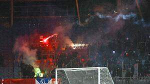 Aussschreitungen zwischen Sturm-Fans und der Polizei vor dem Achtelfinal-Spiel im Uniqa ÖFB Cup zwischen GAK und SK Sturm