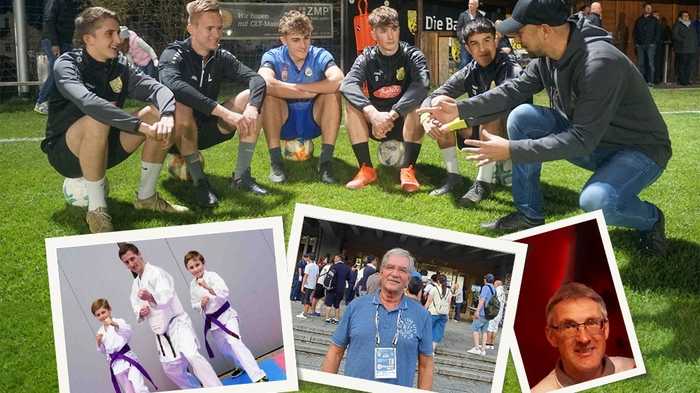 Michael Zarfl, Christian Trebuch, Erich Pachoinig und Manfred Karner engagieren sich ehrenamtlich im Sport