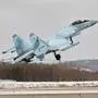 This handout picture provided by the Russian defence corporation Rostec on November 24, 2023 shows a Sukhoi Su-35S fighter jet at the grounds of an aviation firm in the far-eastern city of Komsomolsk-on-Amur. The United Aircraft Corporation (UAC) (part of Rostec) has handed over another bunch of SU-35S jets to the Russian Defence Ministry, the company reports. (Photo by Handout / Russian defence corporation Rostec / AFP) / RESTRICTED TO EDITORIAL USE - MANDATORY CREDIT "AFP PHOTO / Russian defence corporation Rostec" - NO MARKETING NO ADVERTISING CAMPAIGNS - DISTRIBUTED AS A SERVICE TO CLIENTS