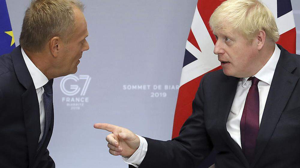 Tusk und Johnson im Clinch (Archivfoto vom G7-Gipfel)