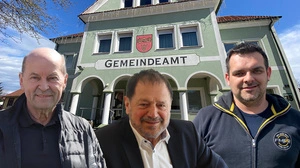 Die Spitzenkandidaten der Gemeinderatswahl in Gersdorf an der Feistritz: Erich Hafner (FPÖ), Bürgermeister Erich Prem (ÖVP), Gerhard Strempfl (SPÖ)