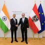 Schallenberg mit seinem indischen Amtskollegen