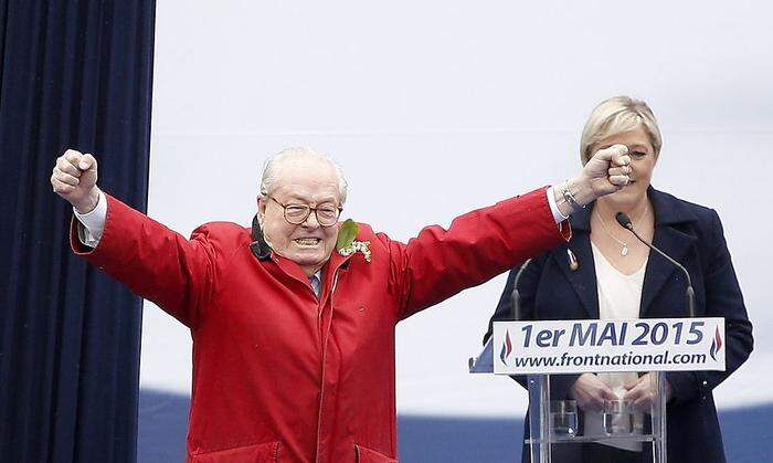 Jean-Marie Le Pen und seine Tochter Marine Le Pen
