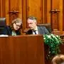 Elke Kahr und Kurt Hohensinner auf der Regierungsbank