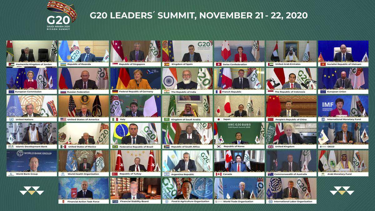 Das Treffen der G20 war diesmal nur virtuell
