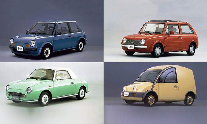 Nissans fröhliche Retro-Familie: Pao, S-Cargo, Figaro und Be-1