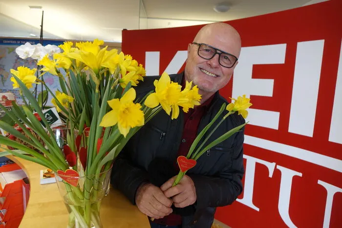 Einen Gruß zum Valentinstag gab es auch für die männlichen Leser, wie Hubert Steiner aus Wörth in Kirchberg an der Raab