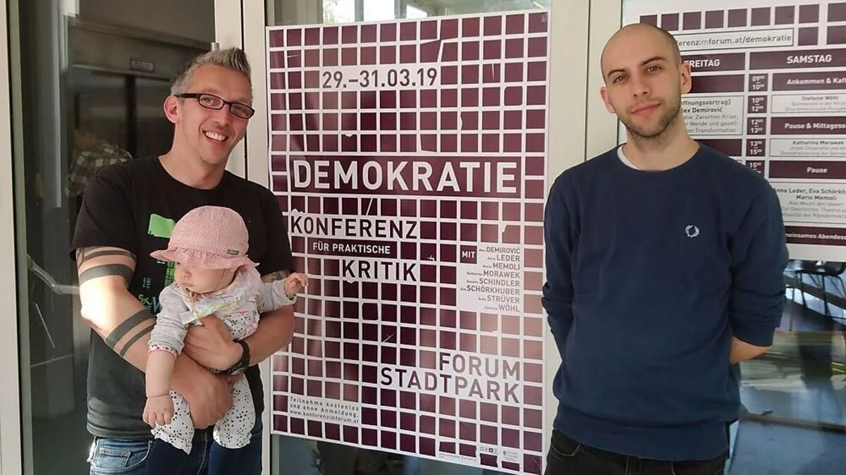 Leo Kühberger mit der kleinen Najla und Markus Gönitzer.