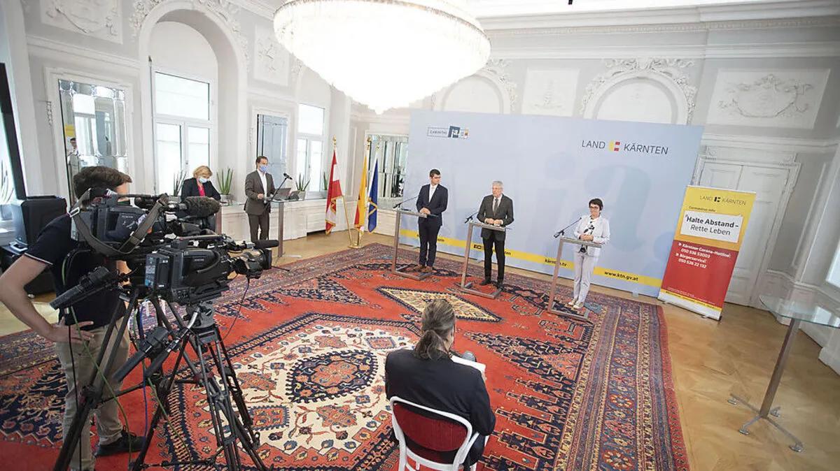 Noch ohne Medianvertreter sondern virtuell gab die Kärntner Landesregierung ein Fazit zu Corona ab