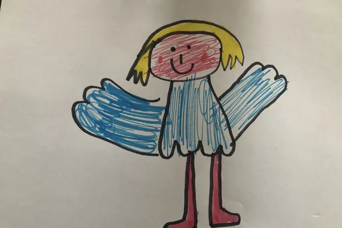 Entzückender Engel im blauen Kleid - von Lena Fluch aus Selzthal