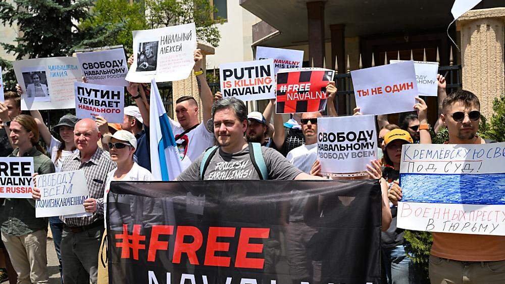 Alexej Nawalnys Geburtstag nützten viele Bürgerrechtler, um für den Kremlgegner zu protestieren
