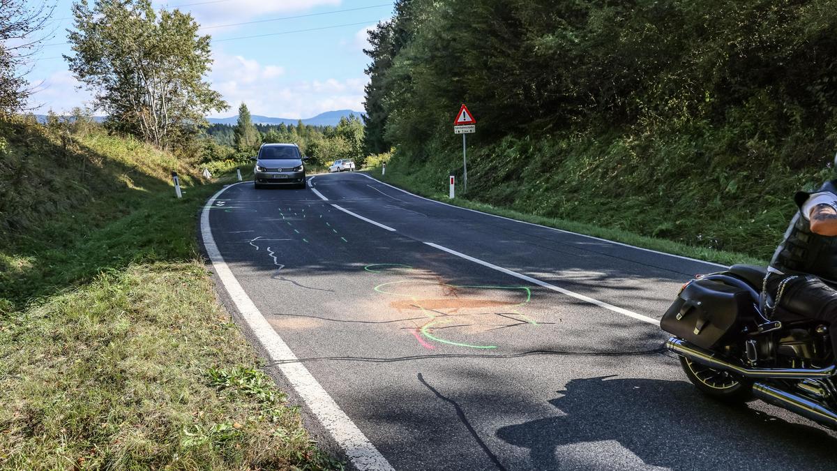 Die Unfallstelle im Freilandgebiet von St. Martin 