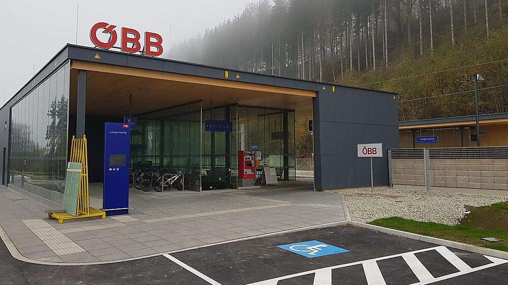 Der neue Bahnhof in Langenwang wurde 2018 offiziell eröffnet
