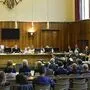Prozessauftakt im großen Schwurgerichtssaal