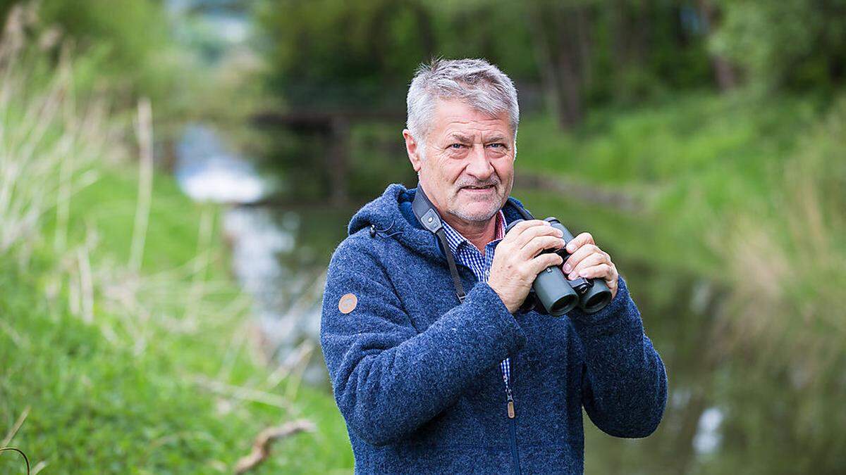 Helmut Kräuter beobachtet jeden Tag das Geschehen im Bleistätter Moor