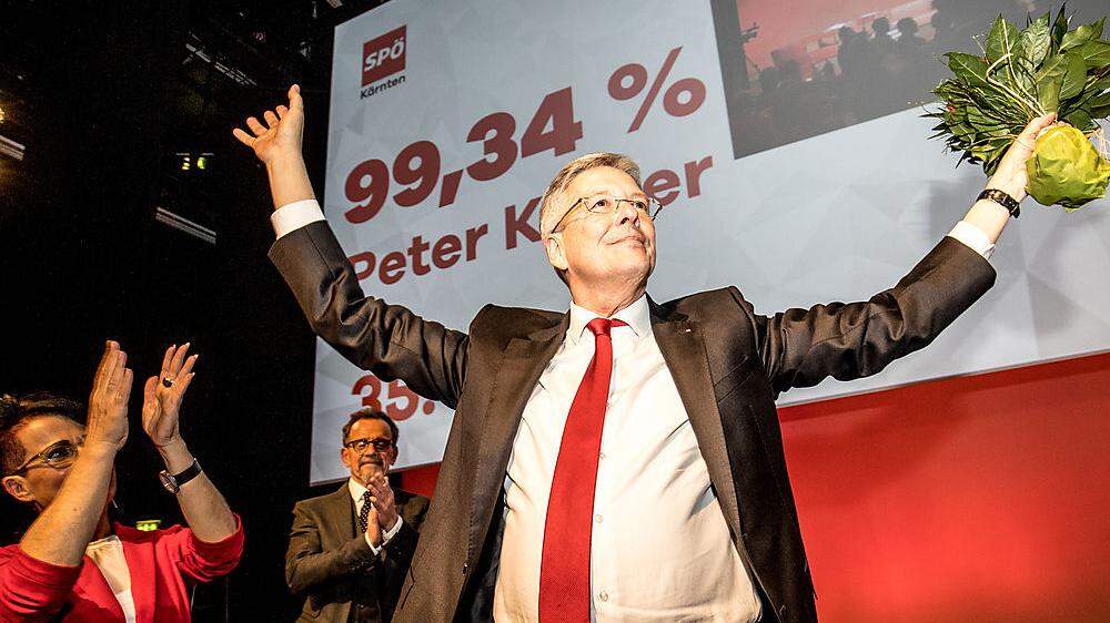 455 Ja-Stimmen gab es für Peter Kaiser beim SPÖ-Parteitag in Villach 