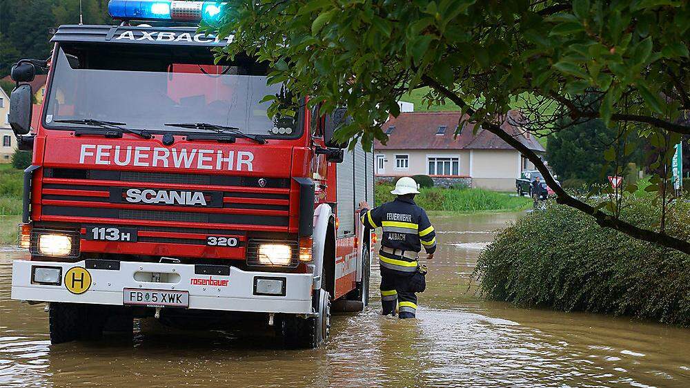 Feuerwehreinsatz nach Überschwemmung in Paldau