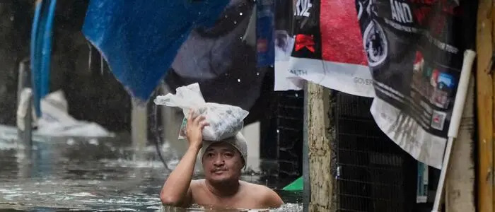 Überflutet: Quezon City, Philippinen
