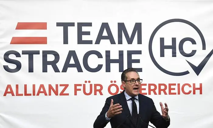 ABD0124_20200515 - WIEN - ÖSTERREICH: Der frühere FPÖ-Chef und Vizekanzler Heinz-Christian Strache am Freitag, 15. Mai 2020, anlässlich einer Pressekonferenz der Allianz für Österreich (DAÖ) zum Thema 