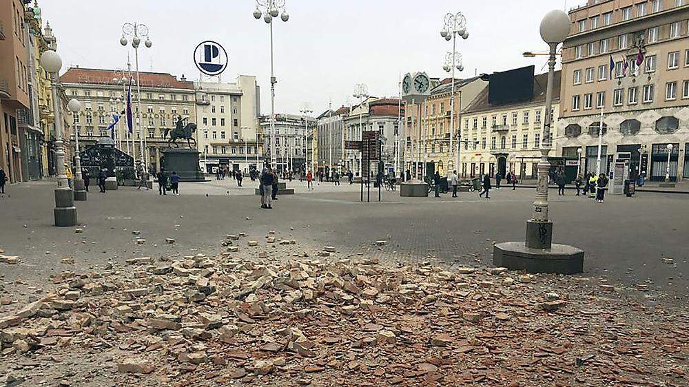 Schäden in Zagreb