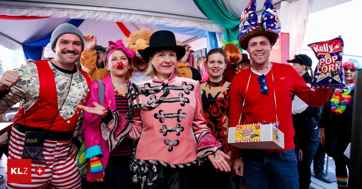 Fasching in Graz: Der Marillenkrapfen war der Star bei den Promis