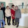 Museumsleiterin Lucia Titze, Franz Bachmann, Museumsmitarbeiterin Chantal Schmedler sowie Edda Schmidpeter und Grete Gruber vom Vorstand (von links)