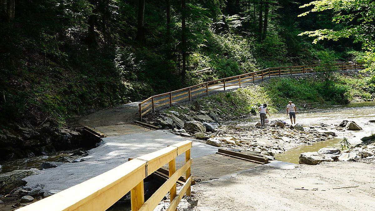 Dieses Stück des Feistritztalradweges – durch die Stubenbergklamm – ist bereits fertiggestellt	