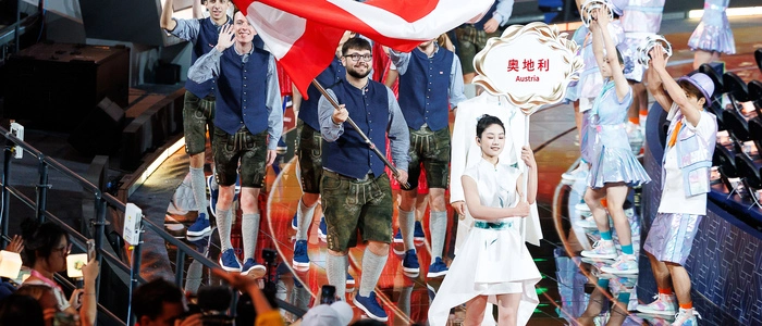 Das „Team Austria“ beim Einzug