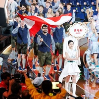 Das „Team Austria“ beim Einzug