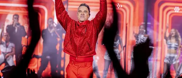 Robbie Williams beim Konzert 2025 in Klagenfurt | Robbie Williams Konzert im Sportpark Klagenfurt im September 2025